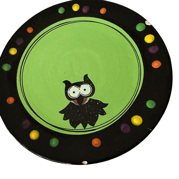 VTG Cracker Barrel Trick or Treat Snack Plates Halloween Owl Jack O Lantern READ - Picture 9 of 12